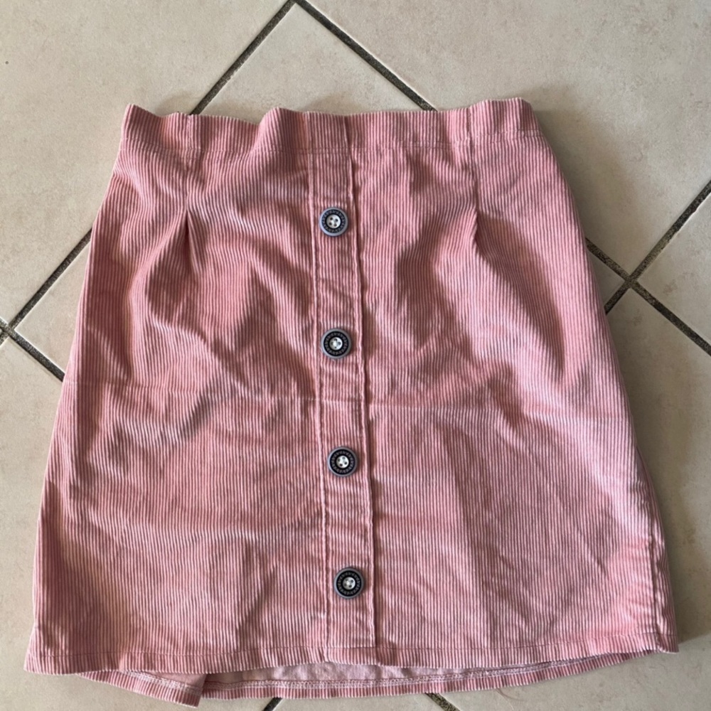 Pink coroduy skirt